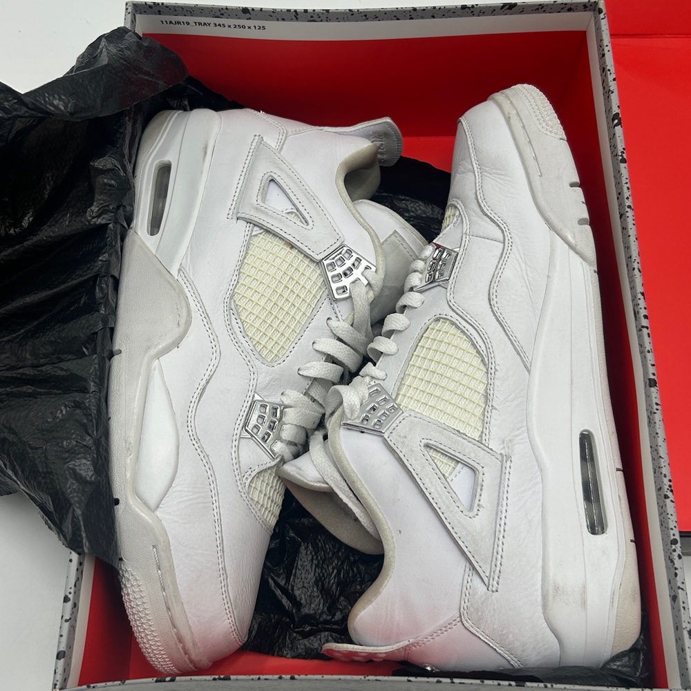 NIKE AIR JORDAN 4 Retro Men’s Size 11 white - Picture 11 of 12
